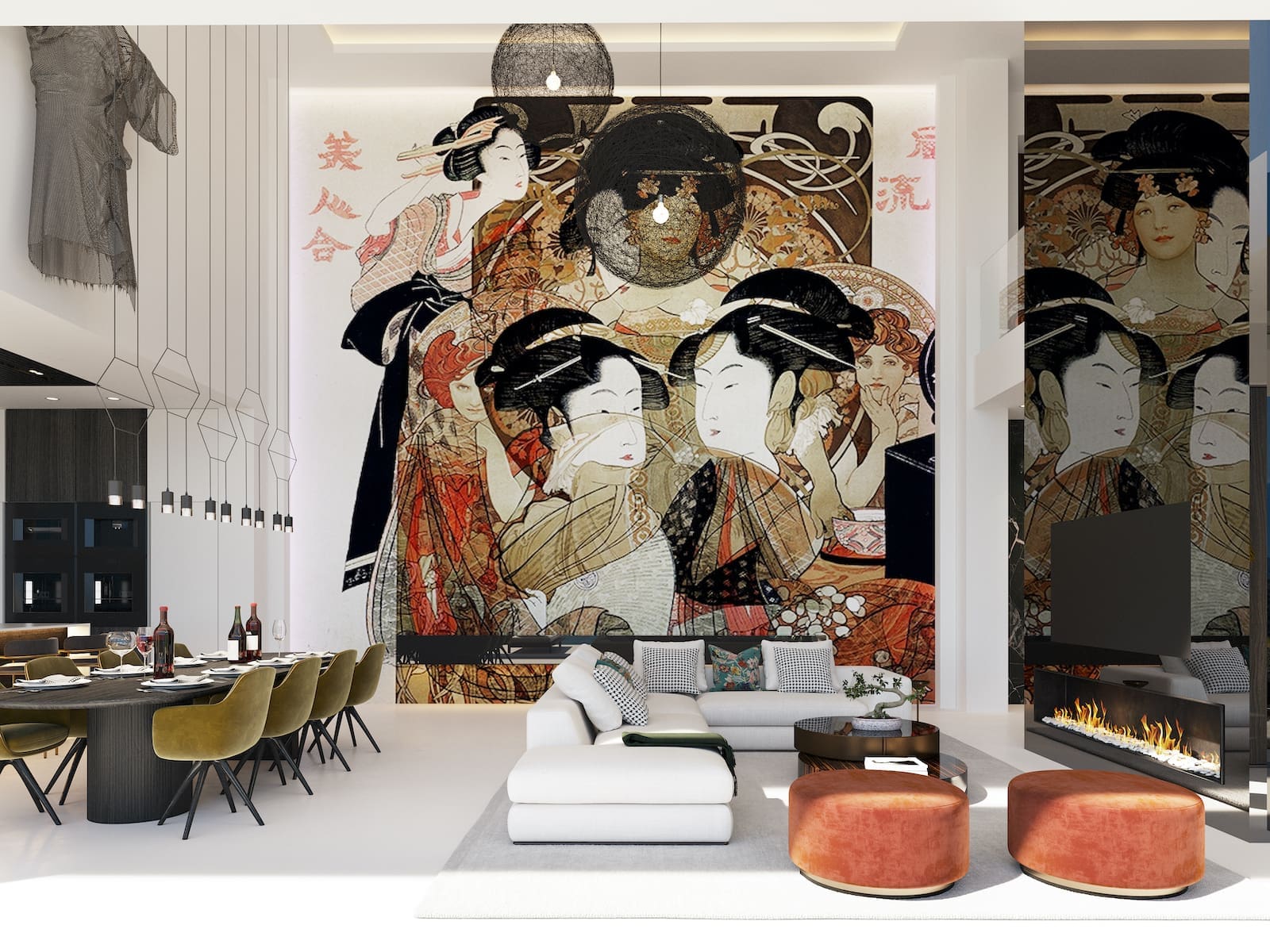 Vista Lago Double Height Lounge Version 1 Vista Lago Residences Real de la Quinta Benahavis MDR Luxury Homes
