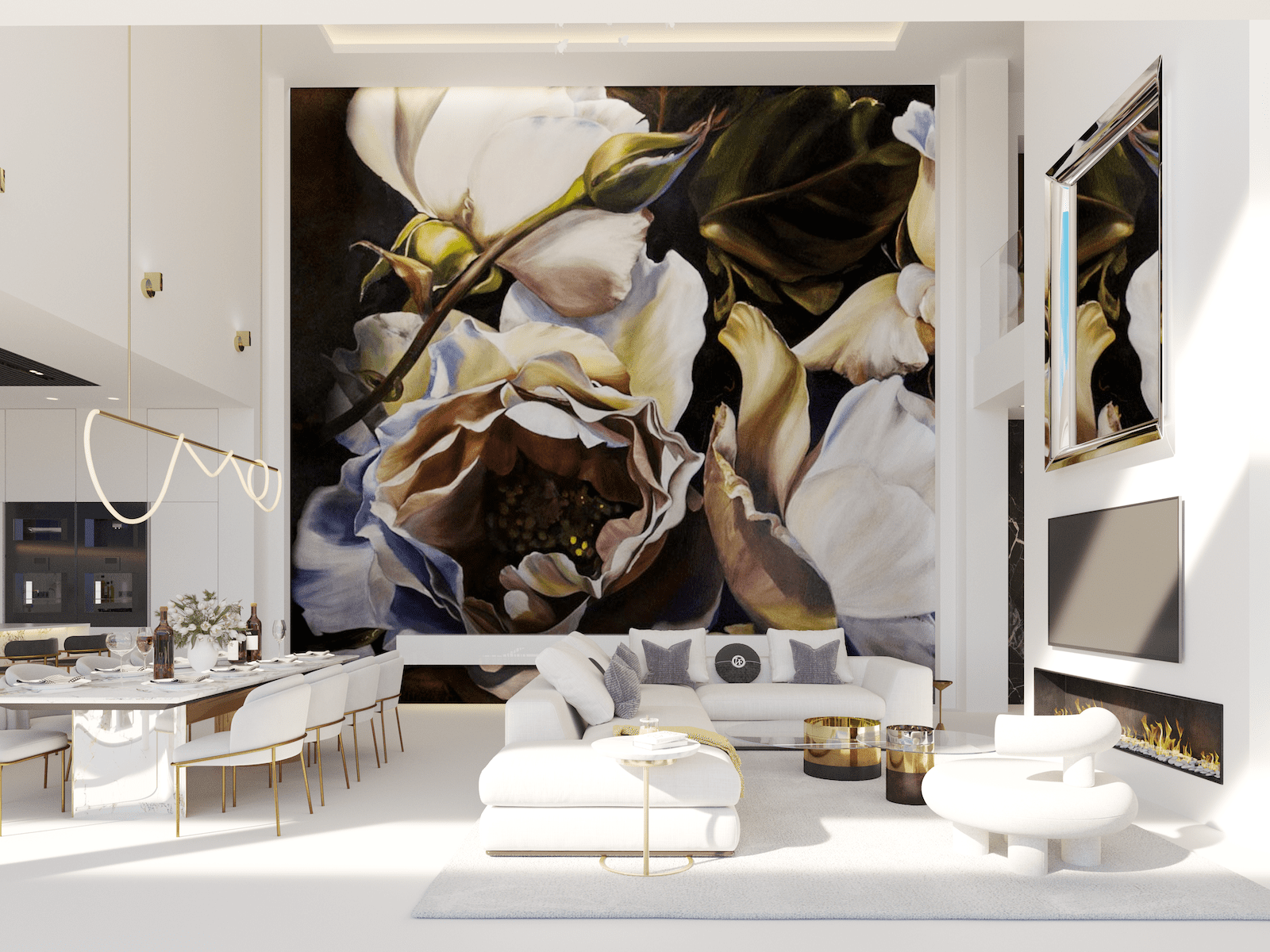 Vista Lago Double Height Lounge Version 3 Vista Lago Residences Real de la Quinta Benahavis MDR Luxury Homes