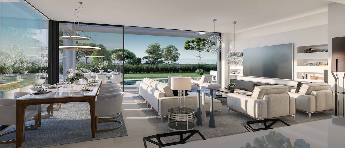 Villa Laurel-Kitchen-Living-Room La Finca de Jasmine - Luxe Villa's in Benahavis
