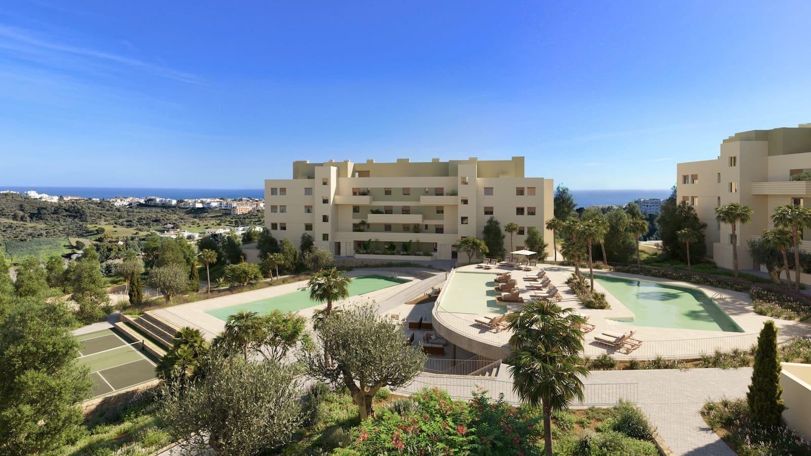 Greenity ext4-scaled Greenity in Mijas Costa by MDR Luxury Homes, modern new build homes with large terraces and open Mediterranean views
