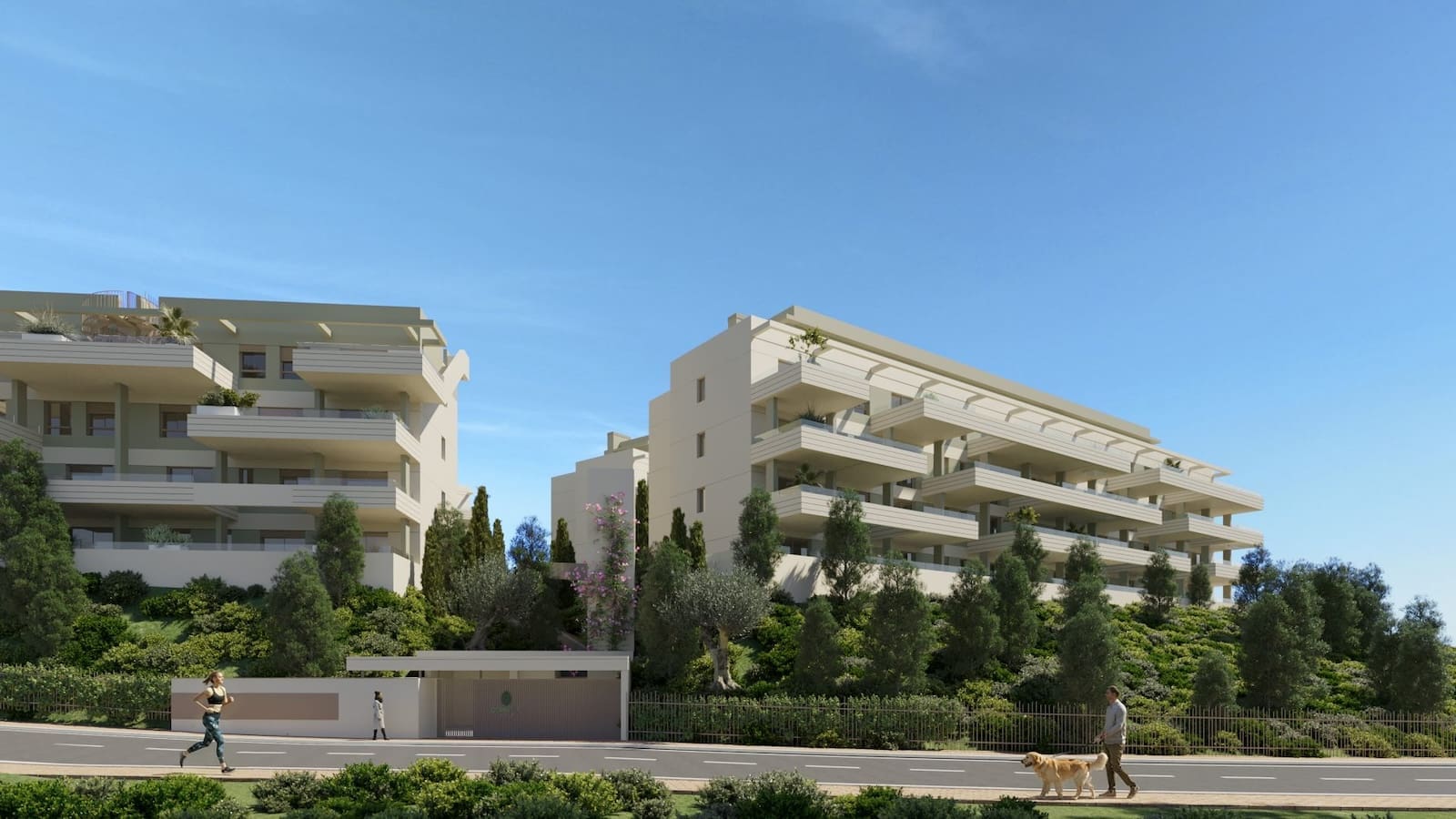 Greenity ext6-scaled Greenity in Mijas Costa by MDR Luxury Homes, modern new build homes with large terraces and open Mediterranean views